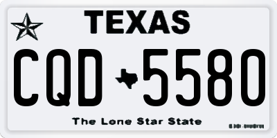 TX license plate CQD5580