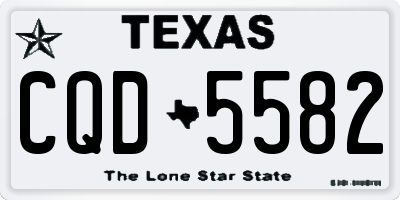 TX license plate CQD5582