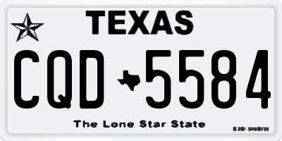 TX license plate CQD5584