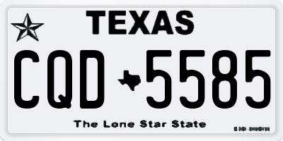 TX license plate CQD5585