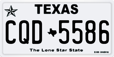TX license plate CQD5586