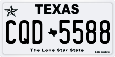 TX license plate CQD5588