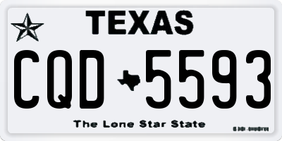 TX license plate CQD5593