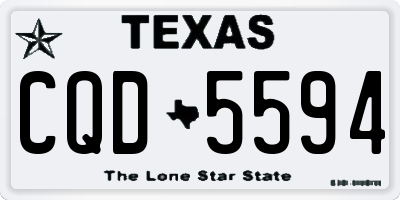 TX license plate CQD5594