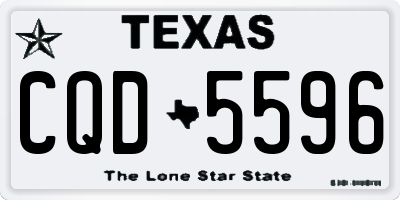 TX license plate CQD5596