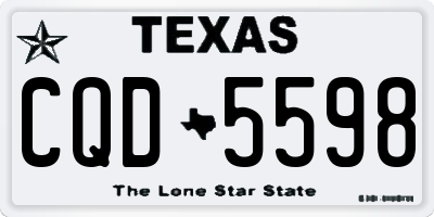 TX license plate CQD5598