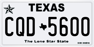 TX license plate CQD5600