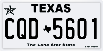TX license plate CQD5601