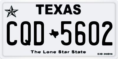 TX license plate CQD5602