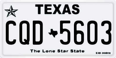 TX license plate CQD5603
