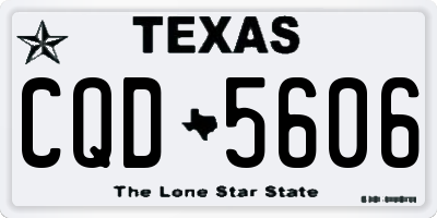 TX license plate CQD5606