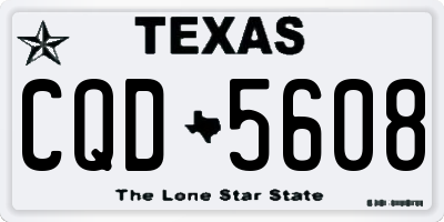TX license plate CQD5608