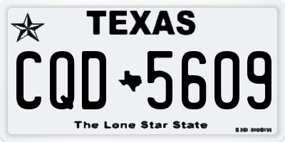 TX license plate CQD5609