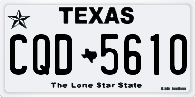 TX license plate CQD5610