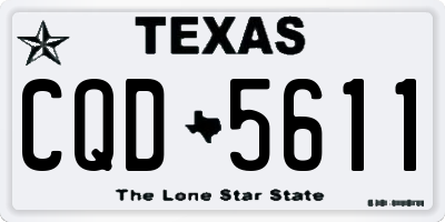 TX license plate CQD5611