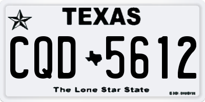 TX license plate CQD5612
