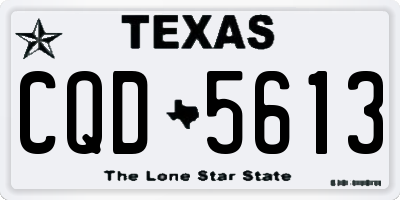 TX license plate CQD5613