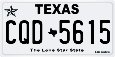 TX license plate CQD5615