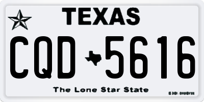 TX license plate CQD5616