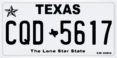 TX license plate CQD5617