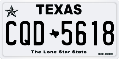 TX license plate CQD5618
