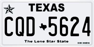 TX license plate CQD5624