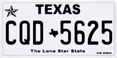 TX license plate CQD5625