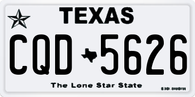 TX license plate CQD5626