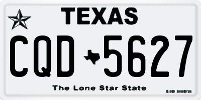 TX license plate CQD5627