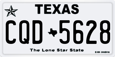TX license plate CQD5628