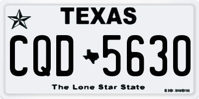 TX license plate CQD5630