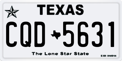 TX license plate CQD5631