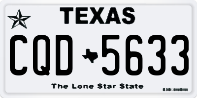 TX license plate CQD5633