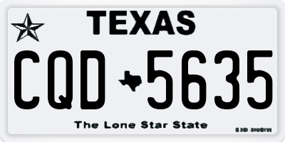 TX license plate CQD5635