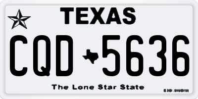 TX license plate CQD5636
