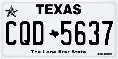 TX license plate CQD5637