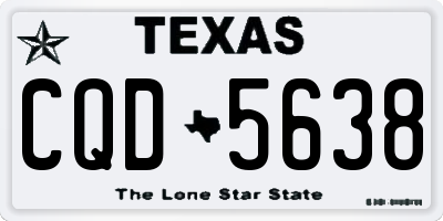 TX license plate CQD5638