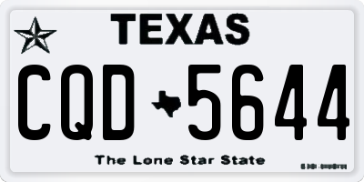 TX license plate CQD5644