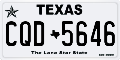 TX license plate CQD5646