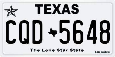 TX license plate CQD5648