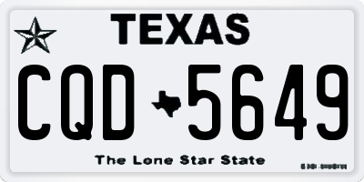TX license plate CQD5649