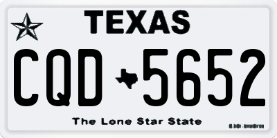 TX license plate CQD5652