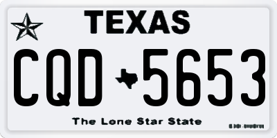 TX license plate CQD5653