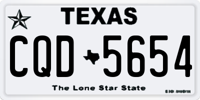 TX license plate CQD5654