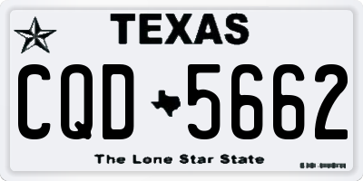 TX license plate CQD5662