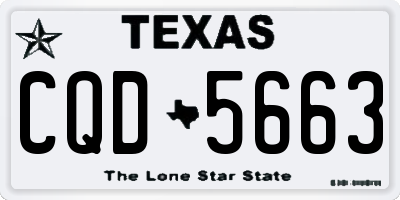 TX license plate CQD5663