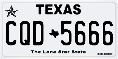 TX license plate CQD5666