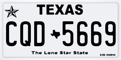 TX license plate CQD5669