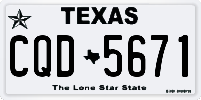 TX license plate CQD5671