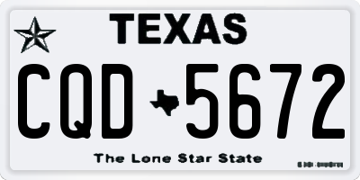 TX license plate CQD5672